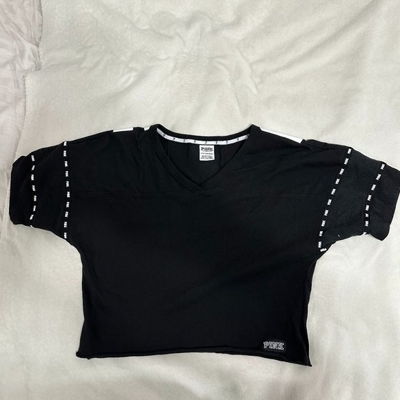 PINK XS Short Sleeved Oversized Crop - Picture 1 of 7